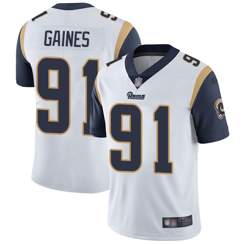 Los Angeles Rams Limited White Men Greg Gaines Road Jersey NFL Football 91 Vapor Untouchable